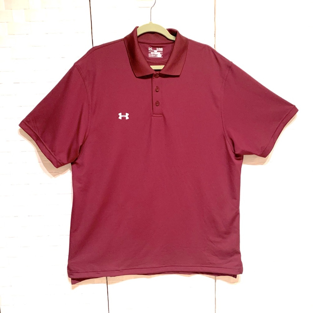UNDER ARMOUR XL POLO IN RICH BURGUNDY